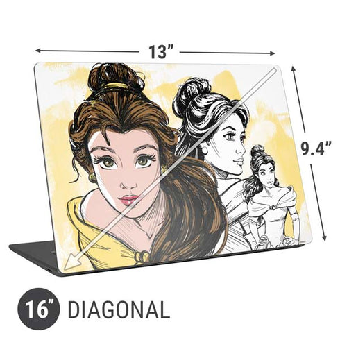 Disney Princess Belle Sketch Universal Laptop 16in (13 x 9.4in) Skin